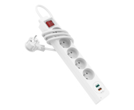 HAMA ANTYPRZEPIĘCIOWA 5 gniazdek 2XUSB 1.5m biała - 1177339 - zdjęcie 3